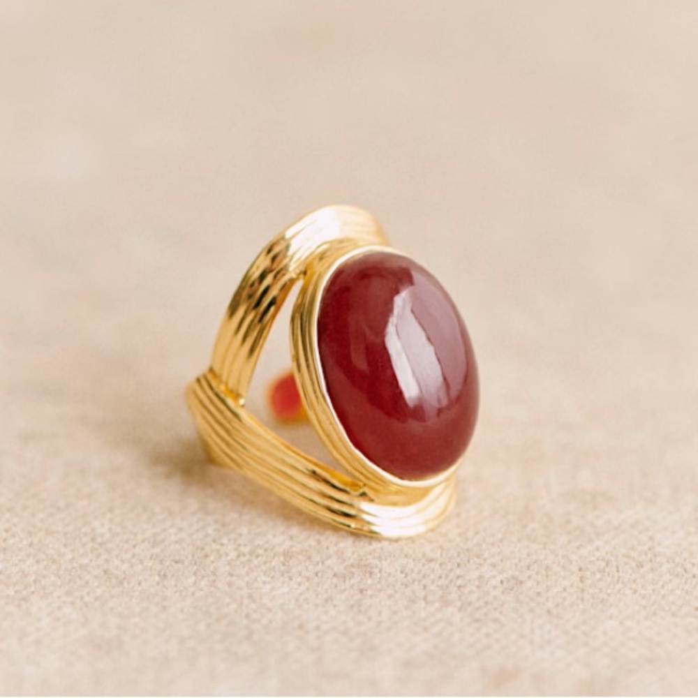 NEW Sézane Raja Large Gold Ring, Size M